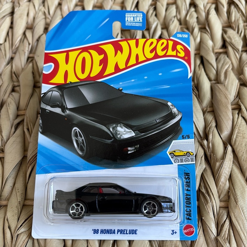 Hot Wheels 98 Honda Prelude 1998 Black 90s Car Hotwheels Factory Fresh New 2026